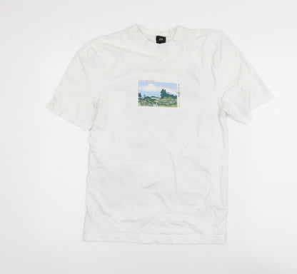 River Island Men’s White Art Graphic Cotton T-Shirt XS