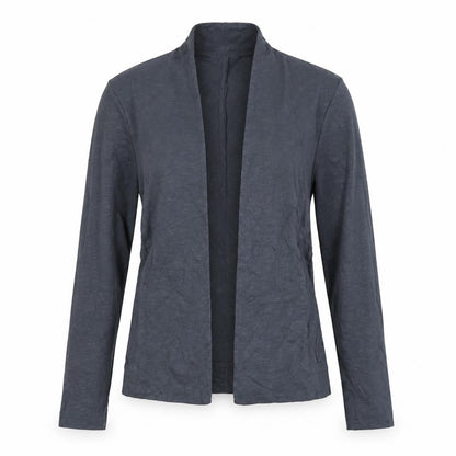 Jigsaw Women's Grey Cotton Blazer XS Lightweight Jersey Jacket