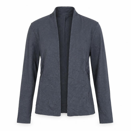 Jigsaw Women's Grey Cotton Blazer XS Lightweight Jersey Jacket