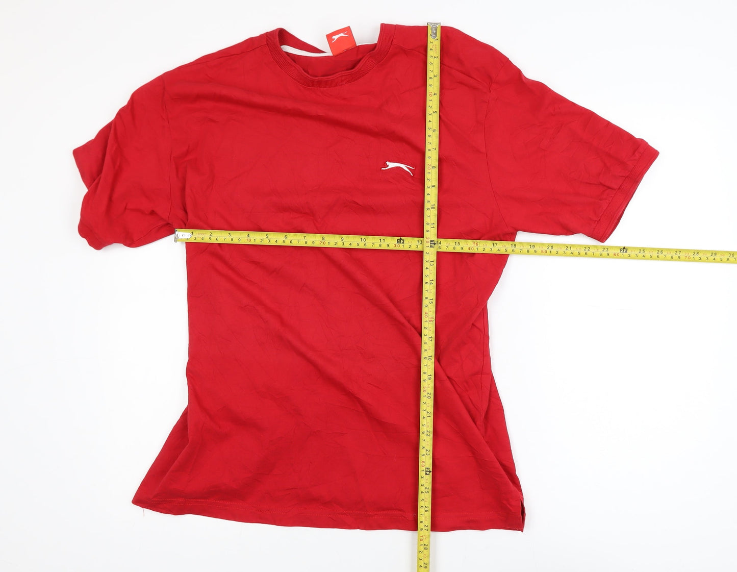 Slazenger Men's Red Crew Neck Cotton Short Sleeve T-Shirt Size L