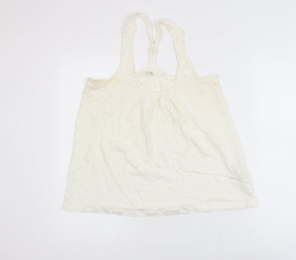 Fat Face Women’s Ivory Linen Camisole Tank Top Size 8