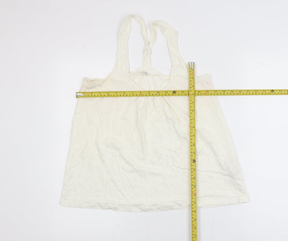 Fat Face Women’s Ivory Linen Camisole Tank Top Size 8