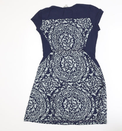 FatFace Women's Blue Floral Fit & Flare Dress Size 10