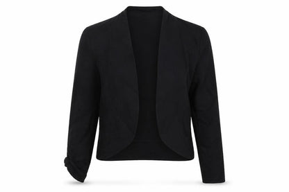 Marks and Spencer Women’s Black Cropped Shawl Blazer Size 14