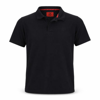 DFND Men’s Black Polo Shirt Medium Cotton Blend Logo