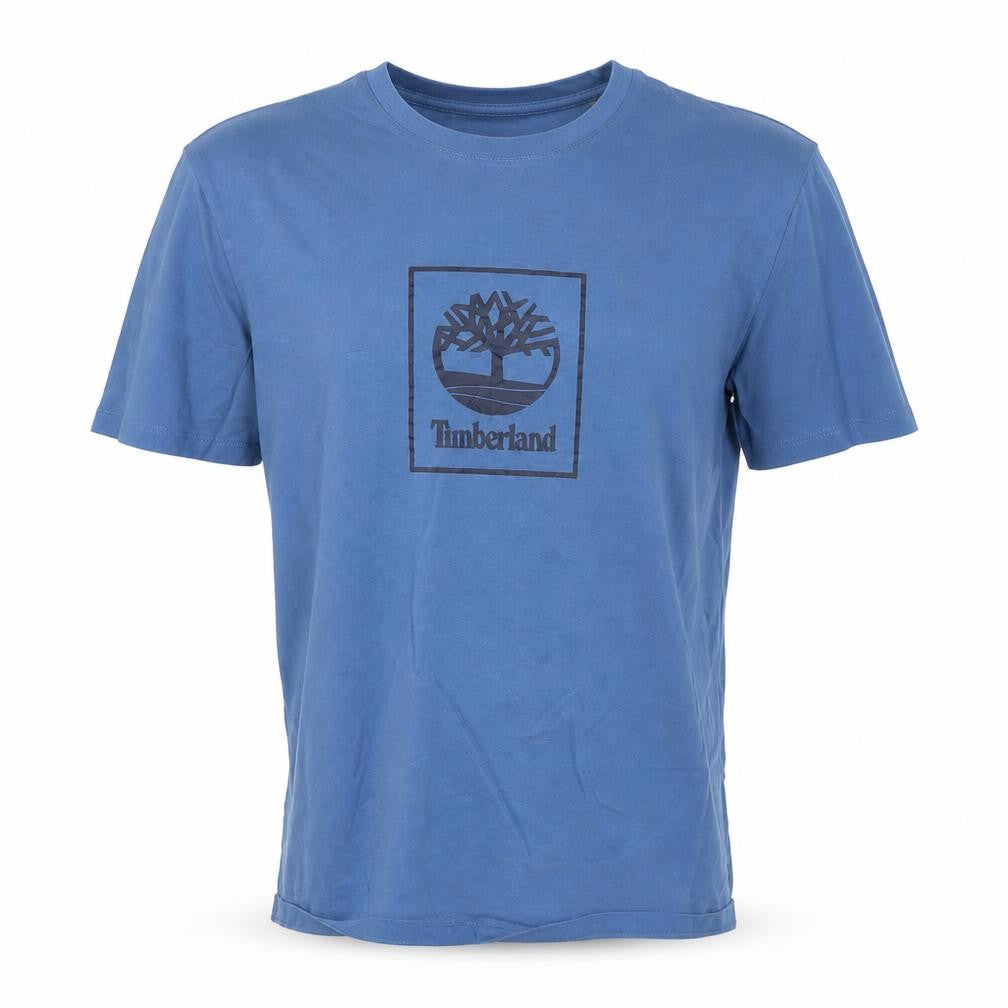 Timberland Men's Blue Regular Fit Organic Cotton Logo T-Shirt Size S
