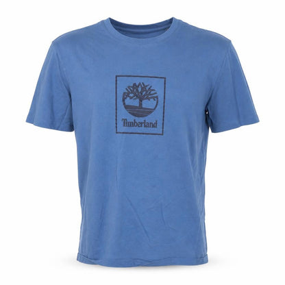 Timberland Men's Blue Regular Fit Organic Cotton Logo T-Shirt Size S