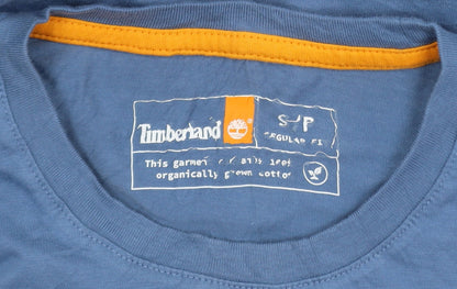 Timberland Men's Blue Regular Fit Organic Cotton Logo T-Shirt Size S
