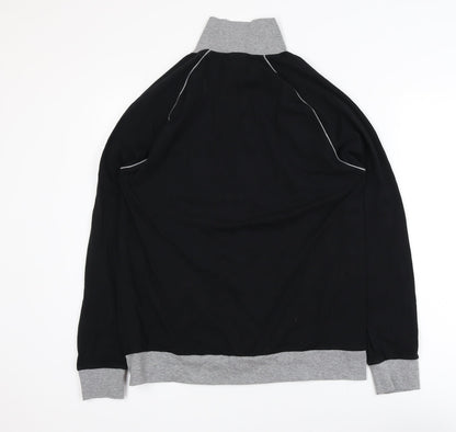 Hugo Boss Mens Black Track Jacket Medium Full Zip Athletic Style