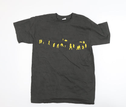 Stabo Men's Black Funny Graphic Print Short Sleeve Cotton T-Shirt Size S