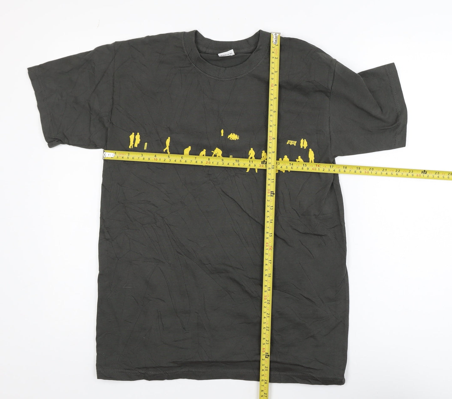 Stabo Men's Black Funny Graphic Print Short Sleeve Cotton T-Shirt Size S