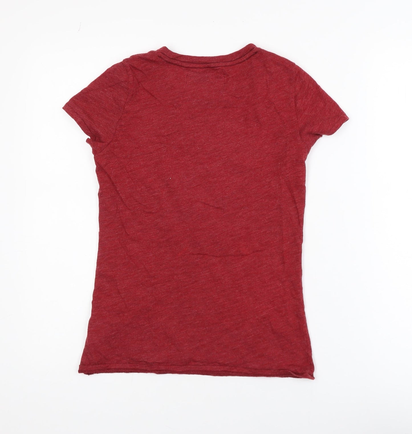 Abercrombie & Fitch Men's Red Crew Neck Graphic T-Shirt Size S