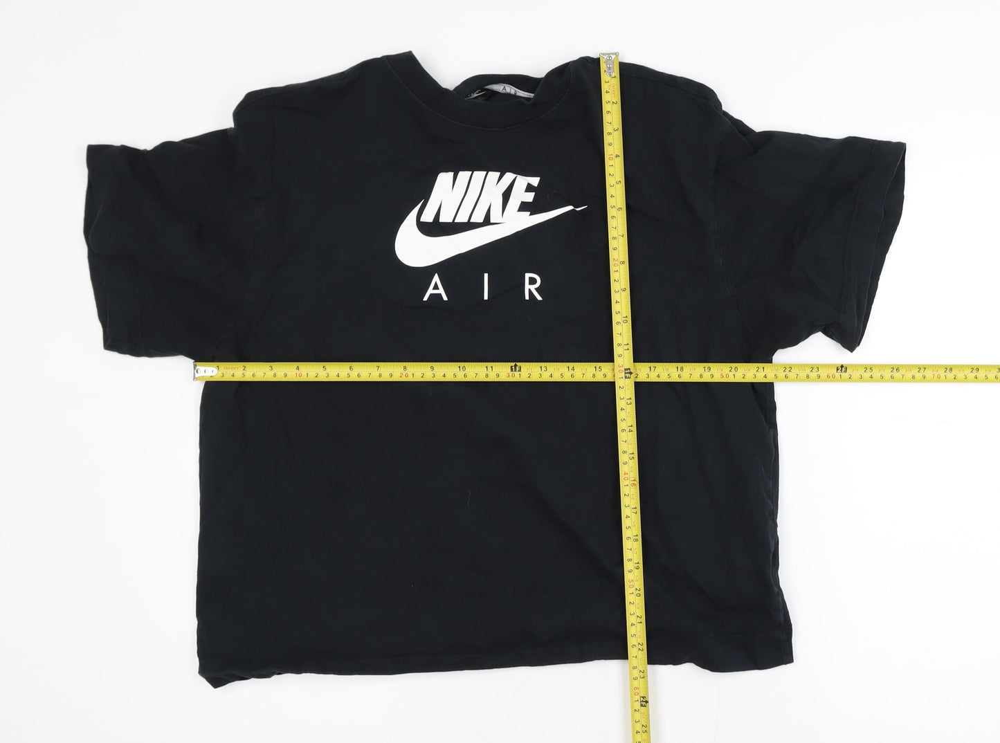 Nike Air Black Cotton Men's Medium Crew Neck Graphic T-Shirt
