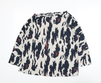Jaeger Women's Multicoloured Animal Print Viscose Blouse L