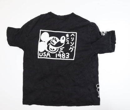 Disney x Keith Haring Men's Black Mickey Mouse Art T-Shirt XL