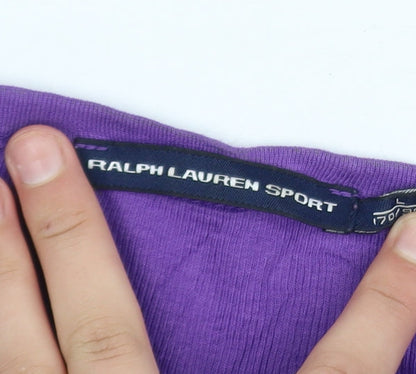 Ralph Lauren Women Purple Cotton Racerback Tank Top Size 14