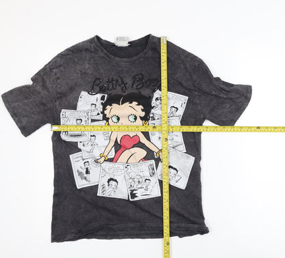 ZARA Women’s Black Betty Boop Graphic T-Shirt Size S