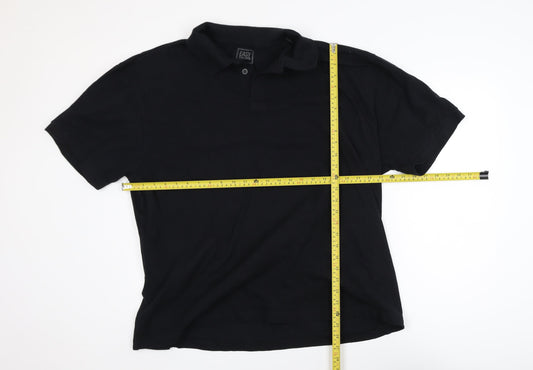 Easy Men’s Black 2XL Cotton Short Sleeve Polo Shirt
