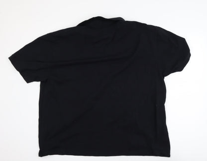 Easy Men’s Black 2XL Cotton Short Sleeve Polo Shirt