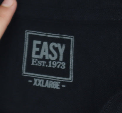 Easy Men’s Black 2XL Cotton Short Sleeve Polo Shirt