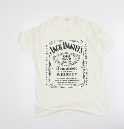 JHK Men's White Jack Daniel's Graphic T-Shirt Size S