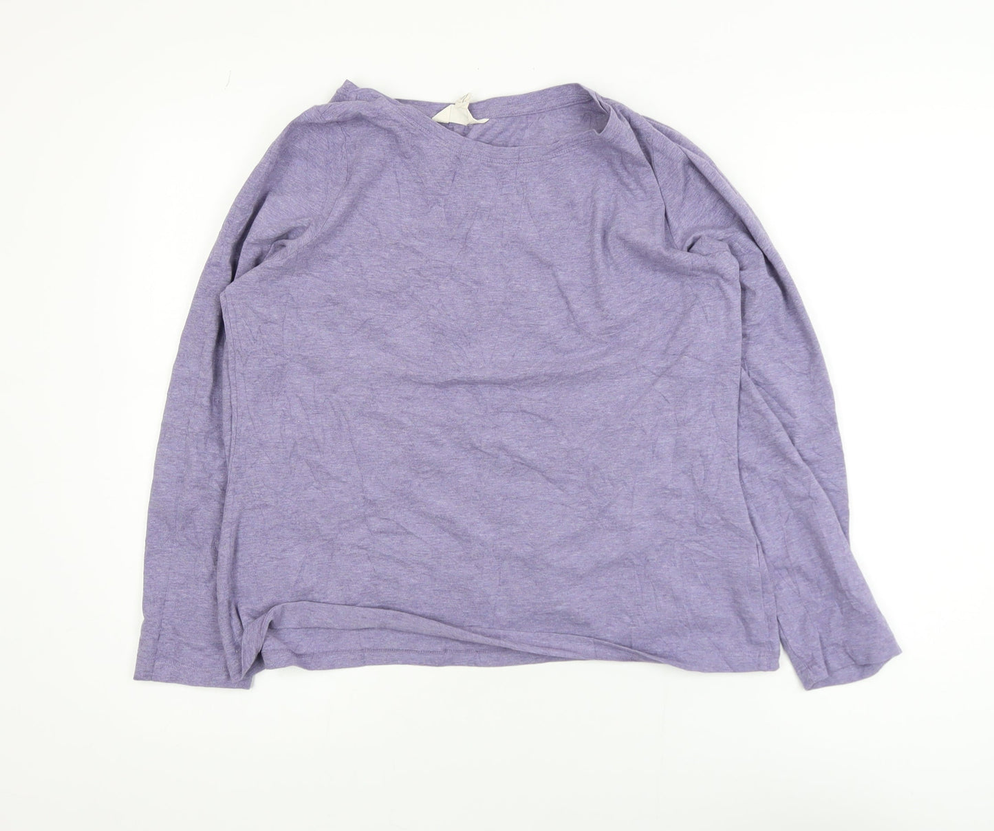 Seasalt Cornwall Women’s Purple Organic Cotton Long Sleeve T-Shirt UK 14