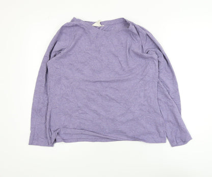 Seasalt Cornwall Women’s Purple Organic Cotton Long Sleeve T-Shirt UK 14