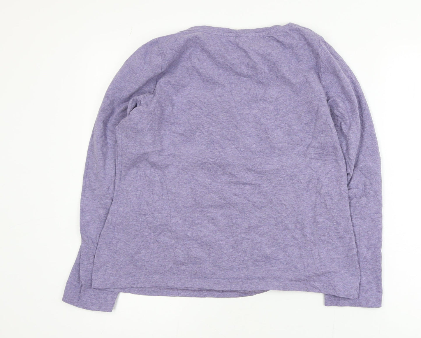 Seasalt Cornwall Women’s Purple Organic Cotton Long Sleeve T-Shirt UK 14