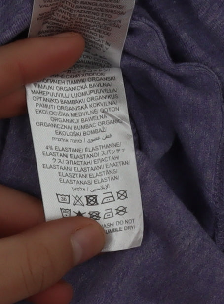 Seasalt Cornwall Women’s Purple Organic Cotton Long Sleeve T-Shirt UK 14