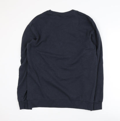 Jack & Jones Mens Blue Graphic Pullover Sweatshirt Size L