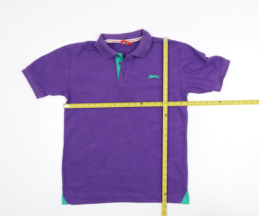 Slazenger Men's Purple Regular Fit Polo Shirt Size S