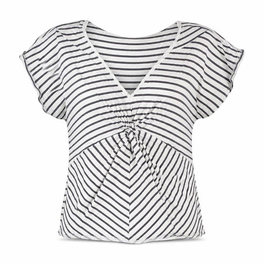 Mint Velvet Womens White Striped Wrap Blouse L