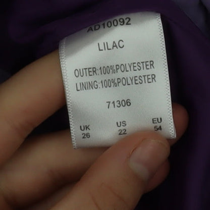 Cotton Traders Womens Purple Long Puffer Coat Size 26 Hooded Winter Jacket