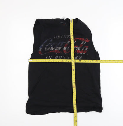 New Look Womens Black Cotton Sleeveless Tank Top UK 12