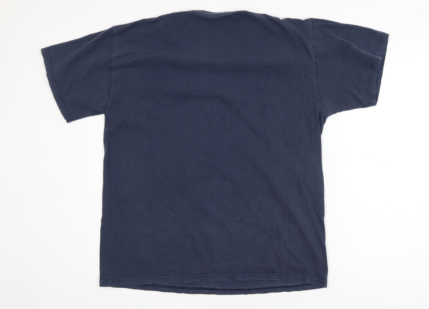Leicester Tigers Mens Blue Funny Graphic Cotton T-Shirt Size L