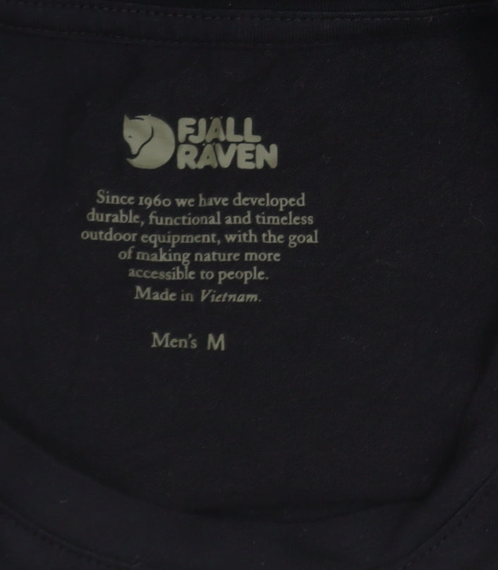Fjallraven Men's Black Regular Fit Short Sleeve Crew Neck T-Shirt M