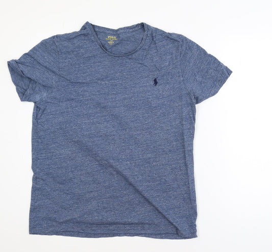 Polo Ralph Lauren Men's Blue Custom Fit Cotton Crew Neck T-Shirt L