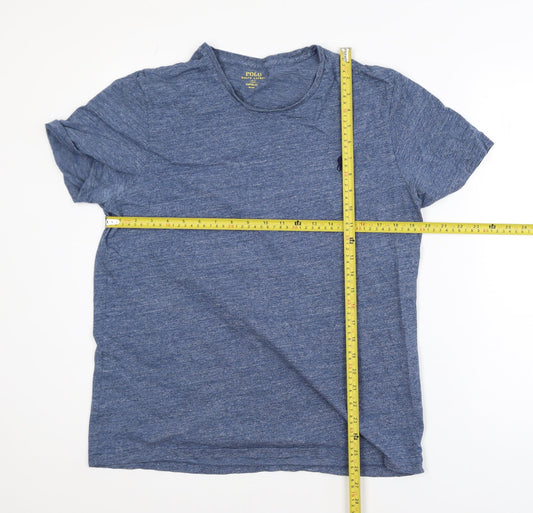 Polo Ralph Lauren Men's Blue Custom Fit Cotton Crew Neck T-Shirt L
