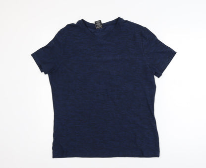 Industry Men's Blue Slim Fit Short Sleeve Crew Neck T-Shirt Size S