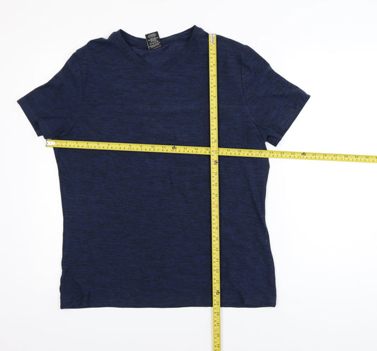 Industry Men's Blue Slim Fit Short Sleeve Crew Neck T-Shirt Size S