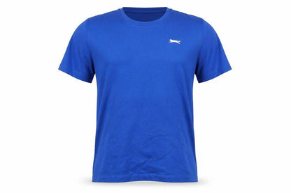 Front view of Slazenger Blue Cotton Crew Neck Short Sleeve T-Shirt 13 Yrs Teens