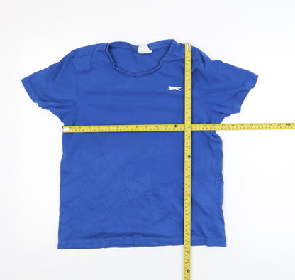 Slazenger Blue Cotton Crew Neck Short Sleeve T-Shirt 13 Yrs Teens