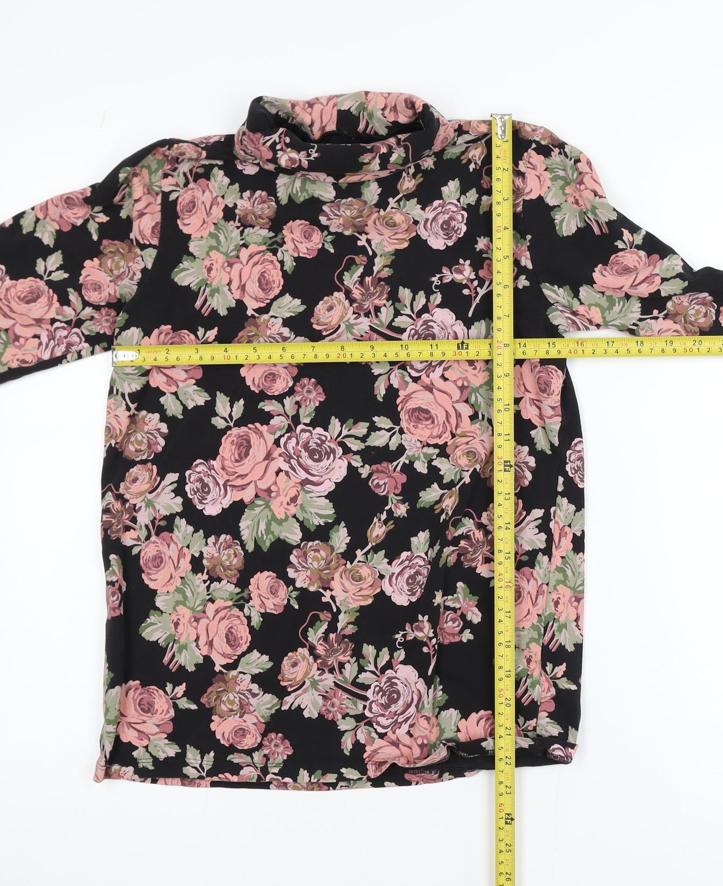 NEXT Teens Multicoloured Floral Roll Neck Long Sleeve Top Size 14