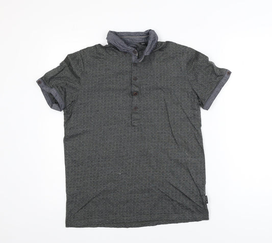 Ted Baker London Men's Grey Short Sleeve Polo Shirt Size M