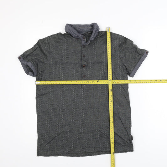 Ted Baker London Men's Grey Short Sleeve Polo Shirt Size M