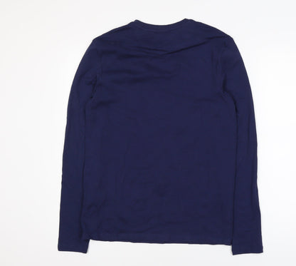 Lyle & Scott Men's Blue Cotton Crew Neck Long Sleeve Sweatshirt S