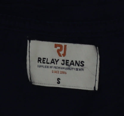 Relay Jeans Men's Blue Graphic Logo T-Shirt Size S Classic Fit