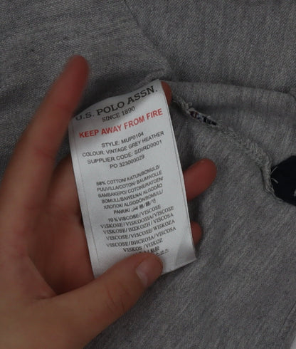 U.S. Polo Assn. Men's Grey Short Sleeve Cotton Polo Shirt Size S