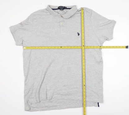 U.S. Polo Assn. Mens Grey XXL Classic Fit Cotton Polo Shirt