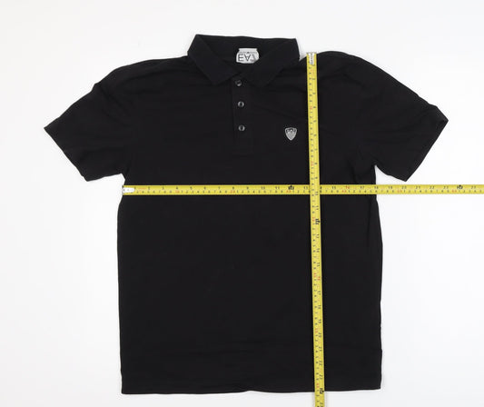 Emporio Armani EA7 Men's Black Polo Shirt M Regular Fit